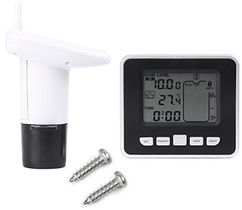 Sensor de Nivel de Agua Sensor de Nivel de Profundidad Líquido Tanque de Agua Ultrasónico con Pantalla de TemperaturaSensor Nivel Ultrasónico Medidor de Nivel Líquido TS ft002+Nivel de Tanque ja