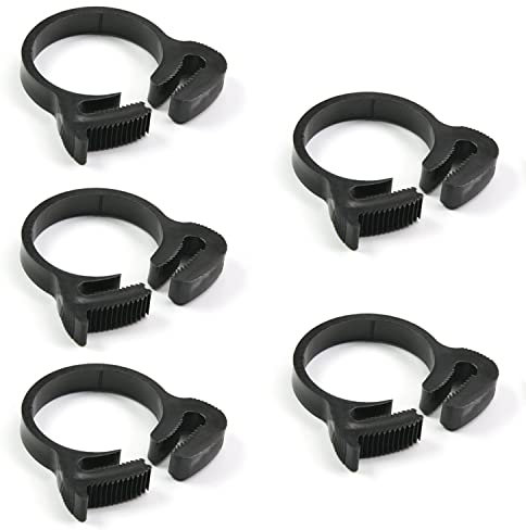 MroMax Double Snap Grip Nylon Hose Clamps-28.2mm-31.1mm/1.11-1.22 Adjustable Ratcheting Hose Clamp for Connecting, Fastening, Sealing Hoses and Other Tubular Objects Black 5Pcs