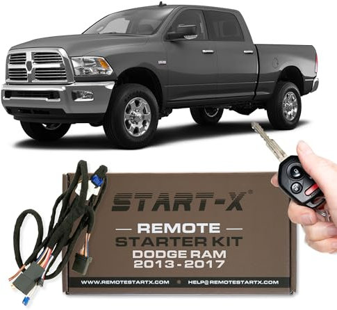 Start-X Remote Starter Kit for 2013-2017 RAM 1500/2500 / 3500 || Key Start || Fully Plug N Play || 3X Lock to Remote Start || Zero Wire Splicing! || Fits 2013 2014 2015 2016 2017