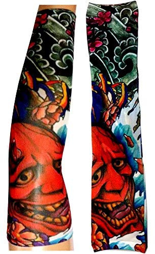 Inception Pro Infinite W88 - Modell 61 - Manschette Tattoo - tragbar - Ärmel - Fake Tattoo - Bild - Teufel - Dämonen - Blumen - Muster - Schriftzug - Tatoo - Halbärmel - Tribal