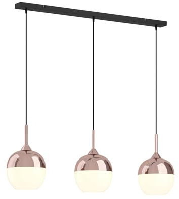 Lindby Pendelleuchte Rangina (Modern) in Kupfer aus Glas (3 flammig, E27) - Hängelampe Esstischlampe Hängeleuchte Wohnzimmerleuchte