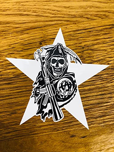 SONS of Anarchy Aufkleber Sticker Samcro Biker Stern SOA Skull 1% Chopper Mi498