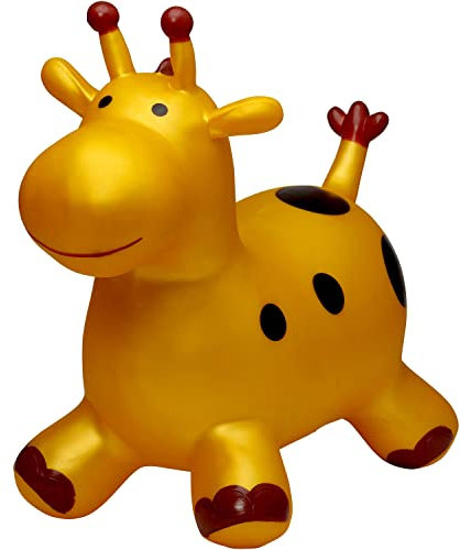 Pink Papaya Hüpftier Giraffe Alex, Hüpf-Pferd ab 3 Jahren, bis 50 kg, aufblasbares Kinder Hüpfspielzeug BPA frei inkl. Pumpe