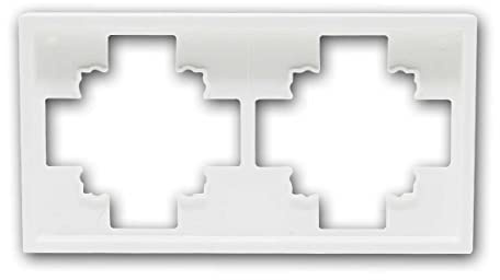 10er Set SHALLOW Rahmen, 2-fach, 152x80x10mm, weiß, minimalistisches Design mit samtiger Oberfläche