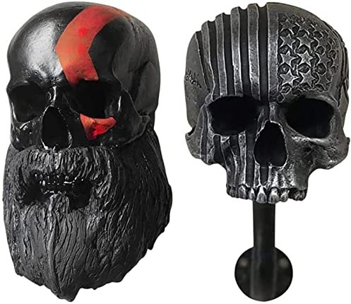 Support De Casque De Moto Tête De Mort, Tête De Mort Avec Support De Casque De Barbe, Support Mural Pour Casque, Support De Casque De Moto Et Crochet Pour Veste, Support De Casque A