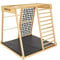 CLIFF (ex. KIDWOOD) Klettergerüst Segel Black Edition mit Sicherheitsmatte in schwarz, Kletterturm aus Naturholz. Montessori Kinderzimmer, Kletterdreieck, made in EU, Qualität aus Österreich