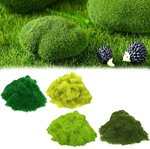 4 Flaschen 240g 5mm Modellbau Gras, Gras Modellbau Zubehör Landschaft Modelleisenbahn Kunstmoos zum Dekorieren Streugras Wiese Statische Gras Herde Wald Landschaft Gelände Eisenbahn Gartenbahn