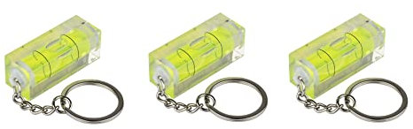 kabelmeister Mini-Wasserwaage mit Schlüsselanhänger - 3er-SPAR-Set