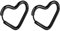 JewelryWe Schmuck Herz Ohrringe Creolen Damen Liebe Herzform Ohrstecker Ohrschmuck für Frauen Mädchen Schwarz