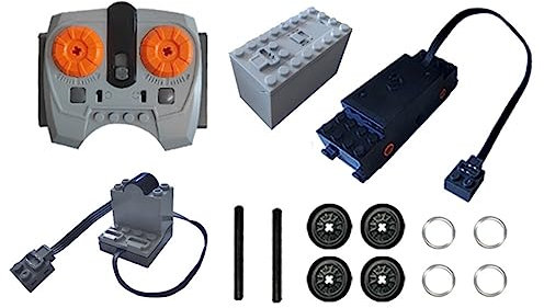 YLtremker Technik Power Functions Set, Technik Zug Fernbedienung Motor Kit Zug Refit Zubehör Set Klemmbausteine Kompatibel mit 10254 (Set D)