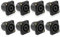 MEIRIYFA Speakon Female Panel Mount Socket Connector, 4 Pole Audio Speakon Female Square Wall Plate Jack Twist Lock Adapter for NL4MP, NL4MPR, NL4FC, NL4FX, NLT4X, NL2FC (8PCS)