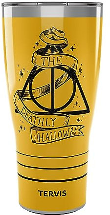 Tervis Traveler Harry Potter Deathly Hallows Triple Walled Insulated Tumbler Travel Cup Keeps Drinks Cold & Hot, 30oz, Stainless Steel