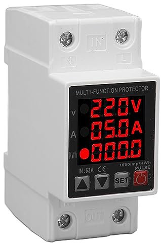 Current Protector, 1-63A AC 80-300V, Smart 3 Screen Surge Protector for Home