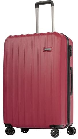 HANSEKOFFER Hartschalenkoffer mittelgroß · Koffer L · Reisekoffer mit Rollen · Trolley mit Teleskopgriff · Leicht · Rollkoffer mit Zahlenschloss · Weinrot