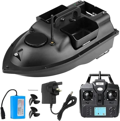 CIADAZ Bateau ;appâts de pêche télécommandé GPS 500M Avec 3 conteneurs ;appâts Bateau ;appâts sans Fil Avec Fonction de Retour Automatique, Bateau ;appâts de pêche
