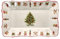 MamboCat Maestro Natale - Piatto rettangolare per torte con decorazione natalizia, piatto da portata per torte in vaso, biscotti, rotolo di biscotti, per Natale, Babbo Natale, Avvento, Natale