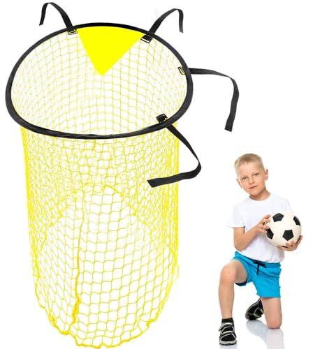 TaTaFun Football Target Net Top Bins Goal Soccer Corner Throwing for Kicking Accuracy Training Shooting Outdoor Practice Equipment