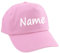 Elefantasie Personalisierte Cap für Kinder Baseball Kappe mit Name oder Wunschwort Bedruckt für Jungen und Mädchen Rosa