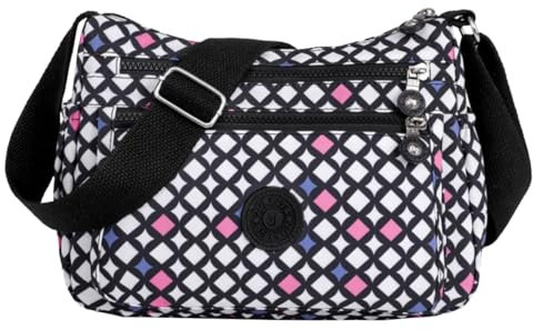 FAVORTALK Umhängetasche Damen Wasserdicht Nylon Schultertasche Multi-Tasche Messenger Bag,DJB00203