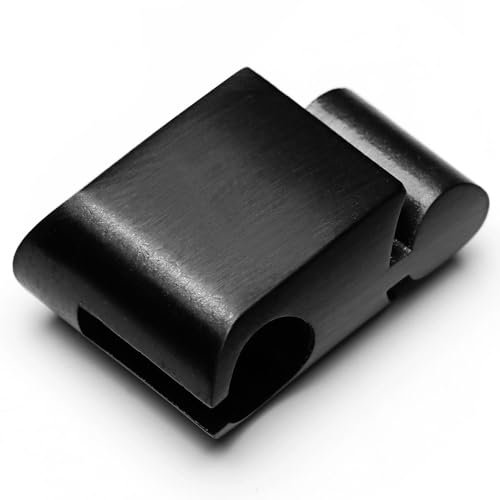 murtoo Magnetic Clasp Stainless Steel Accessory for Mens Bracelets, Extra Link for Leather Bracelets Silver Black