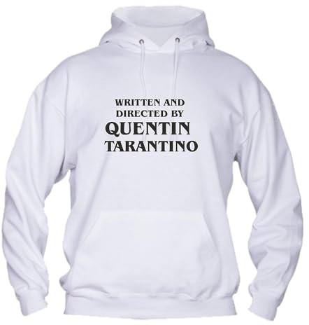 M-Italy Felpa Cappuccio Uomo & BAMBIN - Directed by Quentin Tarantino - Super vestibilità Top qualità (IT, Testo, XXL, Regular, Regular, Nero)