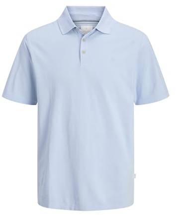 JACK & JONES Men's Male Einfarbig Poloshirt Jprccrodney SS Polo Noos, Chambray Blue, M