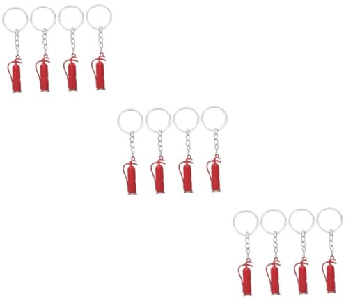 Warmhm 12 Stk Feuerwehrmann- Feuerwehr Schlüsselanhänger auto schlüsselanhänger feuerwehrmann schlüsselanhänger rot Schlüsselringe Taschenanhänger Feuerwehrmann Anhänger
