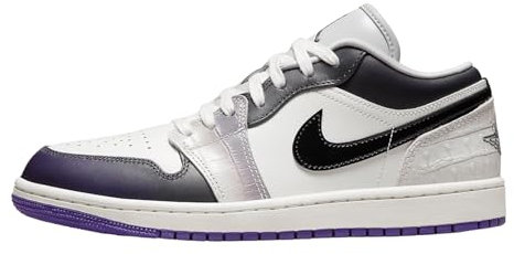 Nike Air Jordan 1 Basso Donne Scarpe, Vela/Nero-sail-cemento Grigio, 38 EU