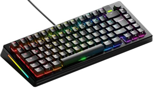 Glorious Gaming GMMK 3 PRO: Custom Mechanical Keyboard, TKL 75%, aluminum housing & gasket system, hotswappable MX switches, noise dampening foam, custom keycaps, German QWERTZ, Black