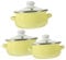 AUTSUPPL Elegant 3pc Mini Soup Pot Set Double Saucepan Small Soup Pan Cooking Pot for Electric Stove Induction Cooktop