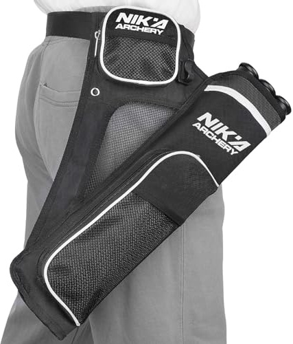 Archery Quiver 3 Protected Arrow Tubes Quivers Arrows Holder Bag Carry Bags - Adjustable Belt Waist for Youth Adults Target Practicing Outdoor