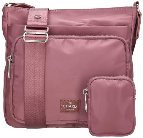 Charm London Große Umhängetasche - Wasserabweisend mit Verstellbarem Schultergurt und 5 Reißverschlussfächern - Praktische Zusatztasche - Ideal für den Alltag