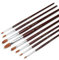Elan Set de Pinceaux Langue de Chat, 8 PCS Pinceau Plat Peinture Manche Court, Lot Pinceaux Langue de Chat Synthétique pour Peinture Acrylique