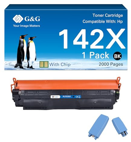 G&G 142X 142A(Mit Chip) Toner Kompatibel mit HP Laserjet MFP M140w M110w for HP 142X 142A