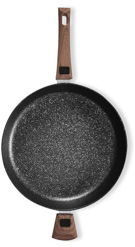 Poêle antiadhésive Légende en céramique sans PFAS-Poêle à manche amovible compatible four & induction 20,24,28,32cm -Durandal
