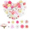 HOCUCHELAND 40 Stück Kunstblumen Blumenköpfe, Kunstblumen Zum Basteln mit 10 Stile, Künstliche Blumen Deko Klein Seidenblumen, Fake Flowers Blumen für Hochzeit Home DIY Crafts Scrapbooking