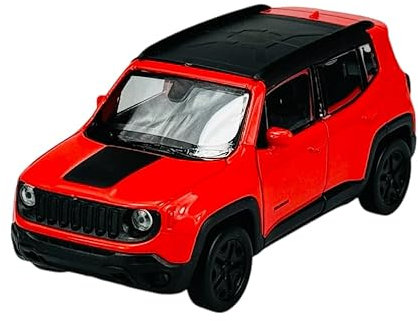 Welly Modell Auto Kompatibel mit Jeep Renegade Trailhawk 2017 Orange ca 1/34-1/39 Metal Modell Auto Die Cast Neu im Kasten