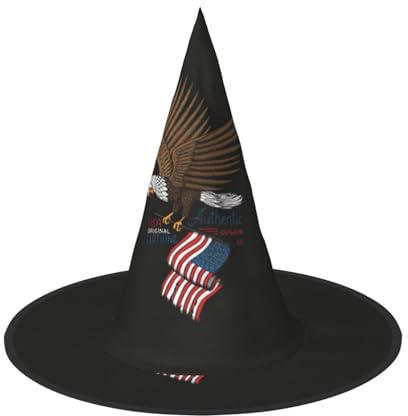 YUBVCF Usa Patriotischer Adler mit amerikanischer Flagge, Halloween-Hut für Cosplay, Oxford-Stoff, Halloween-Hut für Maskerade-Partys