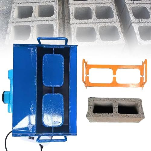 Ryanong Manual Brick Mould Making Machine - Cement Mini Maker for Hollow Concrete Blocks 212 Vibration Frequency 45s Fast Forming 30 Bricks/Hour(H2)