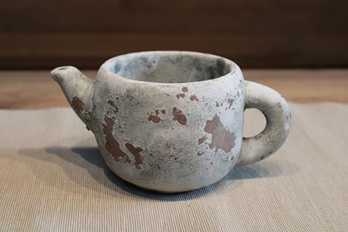 EXNER Pflanzgefäß Kanne in Antikoptik, Zement, Grau, 19 cm Länge, 11 cm Durchmesser, ohne Wasserabzugsloch