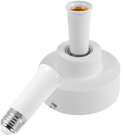 SILENRADAWN Adattatore E26/e27 per Portalampada Ventilatore da Soffitto in Metallo e Plastico, Base per Lampadina LED con Compatibilità Ampia per Vacanze Estive in Camera o Ufficio