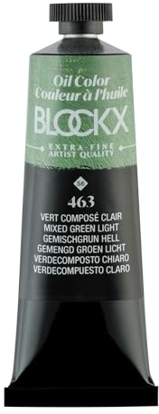 Blockx Ölfarbe, Hellgrün, gemischt, 35 ml Tube.
