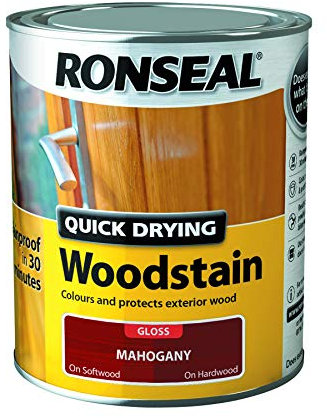 Ronseal Quick Drying Woodstain Mahogany Gloss 750ml