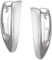 Vinani Damen Ohrringe 925 Silber - Klapp-Creolen V- Form mattiert glänzend aus 925 Sterling Silber Ohrring Set für Frauen CPGS