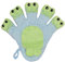 alles-meine.de GmbH 2 in 1: Waschhandschuh + Handpuppe 5 Finger Frosch für Kinder - Handspielpuppe Frottee Tier Baby Waschlappen