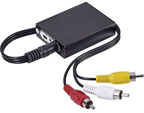 SPEAKA PROFESSIONAL Speaka Konverter [HDMI - Composite Cinch] 704 x 576 Pixel SP-HD/AV-01, Schwarz