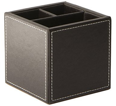 Osco Kunstleder Stiftehalter, Rechteckig, Braun