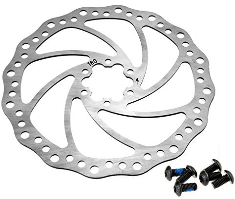 1 Bremsscheibe Scheibenbremsen 6 Loch Ø180mm silber Disc Brake Fahrrad