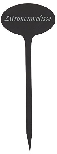 Acrylglas Pflanzschilder Oval grau transparent - Gartenstecker, Kräuterschilder, Pflanzenstecker - Auswahl + Wunschname - wetterfest, Pflanzenname:Zitronenmelisse