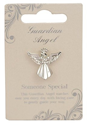 Someone Special Guardian Angel Silver Coloured Angel Pin With Gem Stone